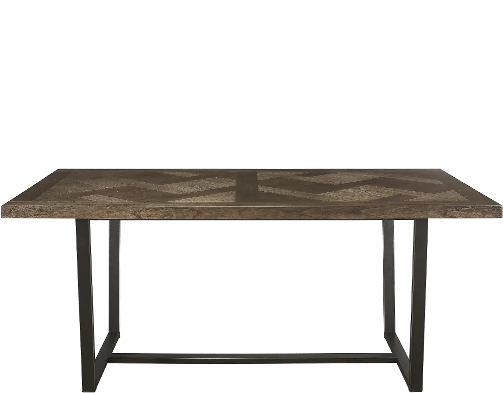 Industrial Wood and Metal Dining Room Table - Leland-1