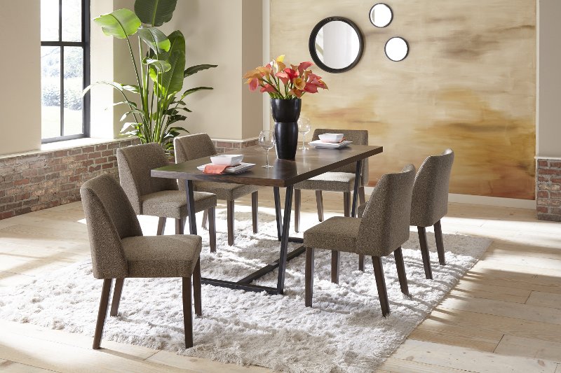 Industrial Brown and Metal 5 Piece Dining Set - Leland