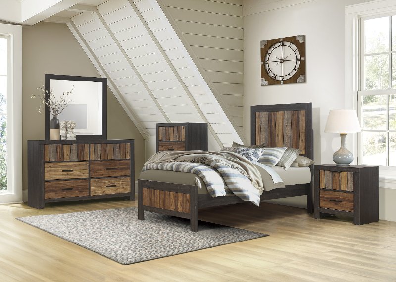 Copper Modern Industrial 4 Piece Twin, Rc Willey Twin Bed Set