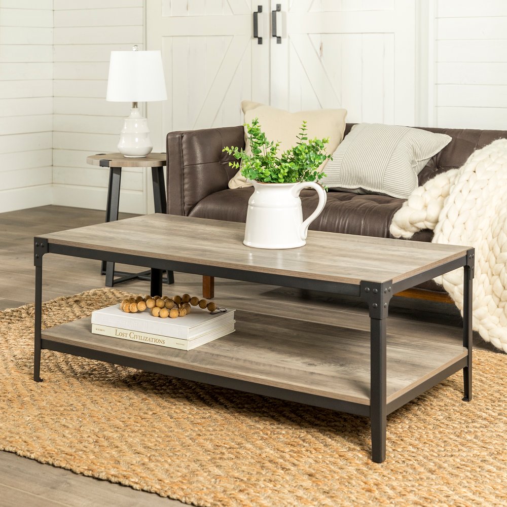 Rustic Wood Coffee Table - Walker Edison