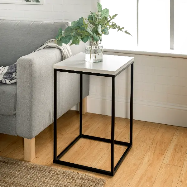 White marble modern side table
