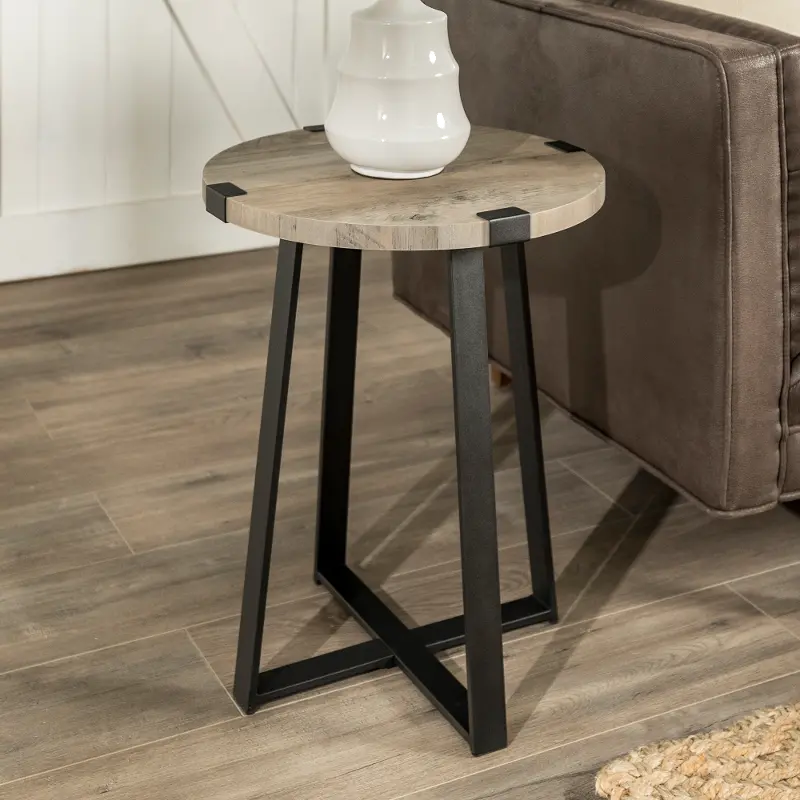 Rustic Side Table Grey Wash Rc Willey, Rustic Gray End Tables For Living Room