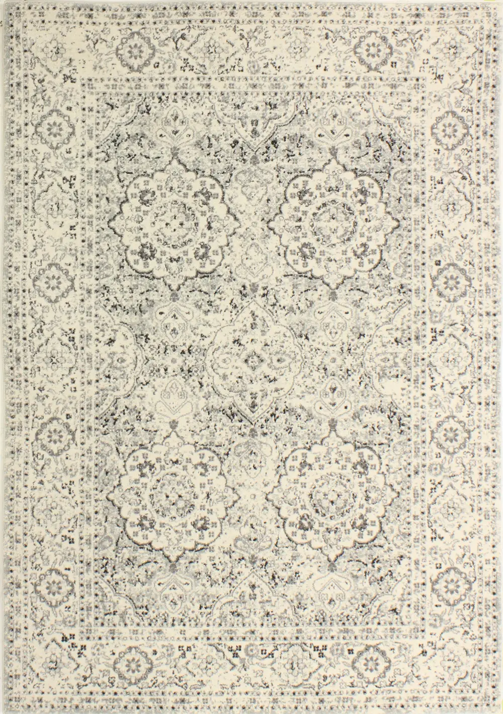 E110-SIL-4X6-5363 4 x 6 Small Traditional Alberta Ivory and Blue Rug - Everek-1