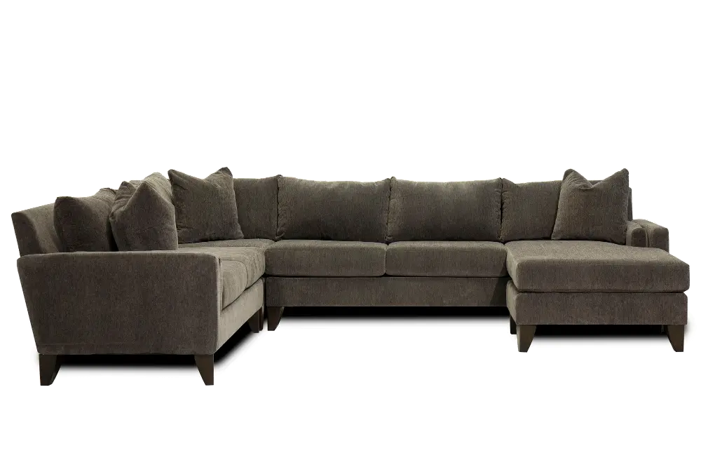 Fog Gray 3 Piece Sectional Sofa with LAF Loveseat - Riley-1