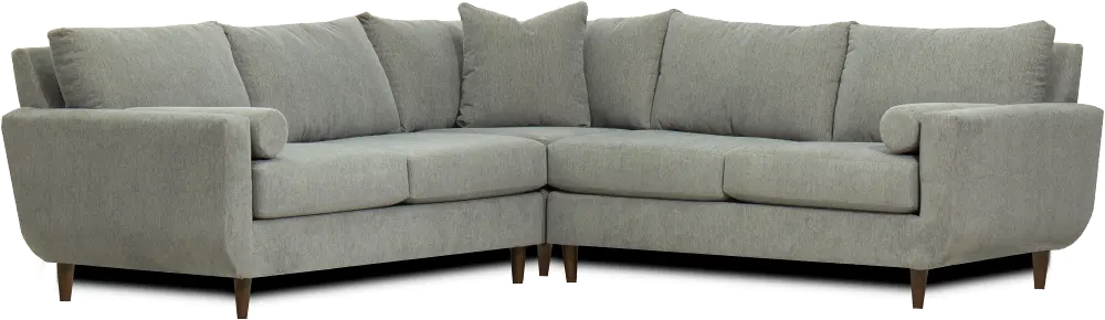 Modern Gray 3 Piece Sectional Sofa - Kirby-1