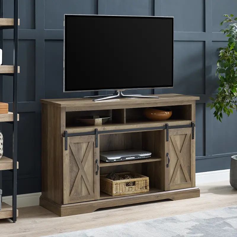 Modern Farmhouse 52 Inch TV Stand - Rustic Oak | RC Willey