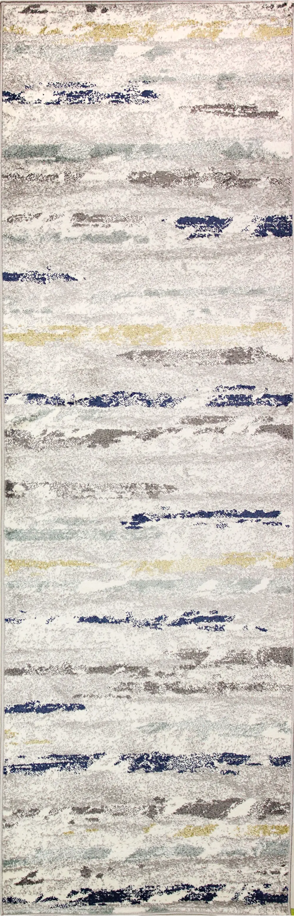 B127-IVGY-2.6X8-BH11 Transitional Louis Ivory and Blue 8 Foot Runner Rug - Barcelona-1