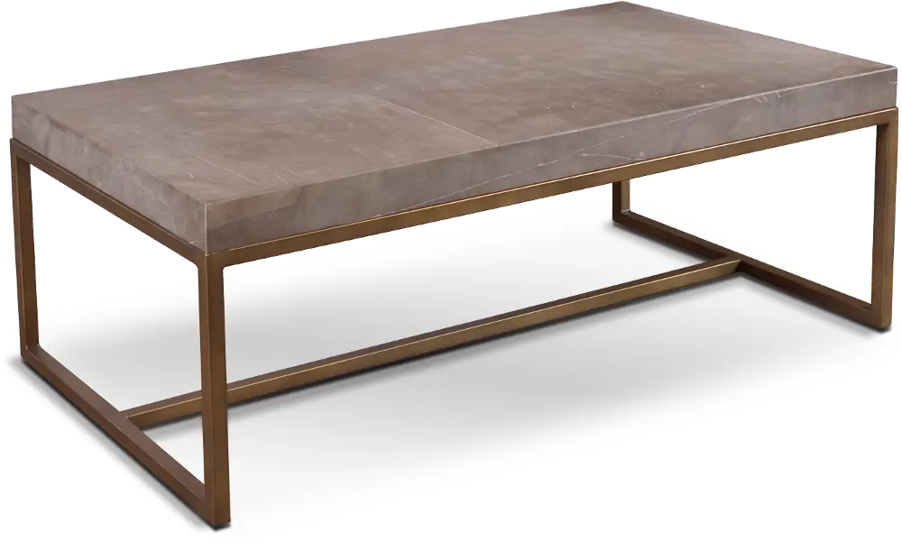 Roka Gray Honed Marble Coffee Table-1