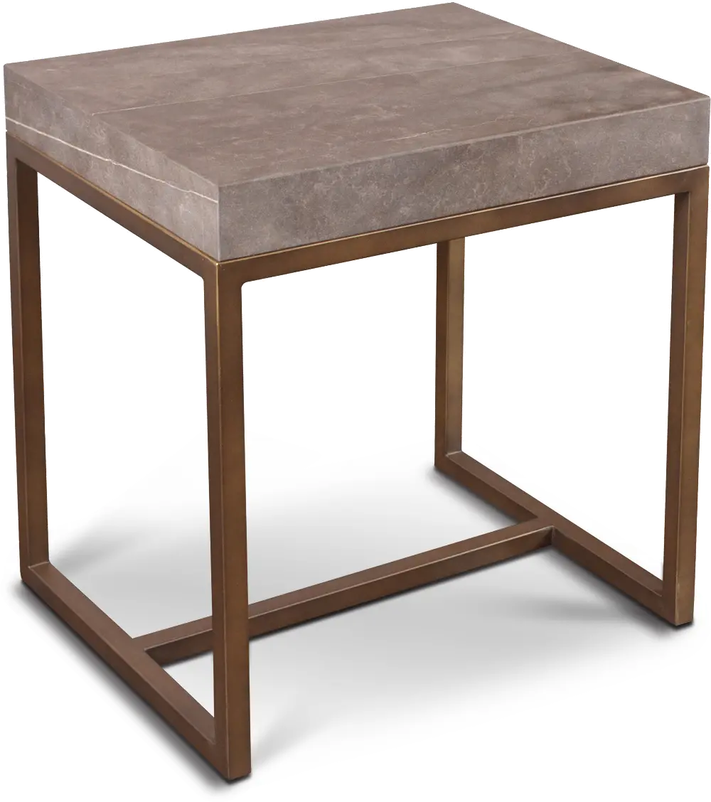 Roka Gray Marble End Table-1