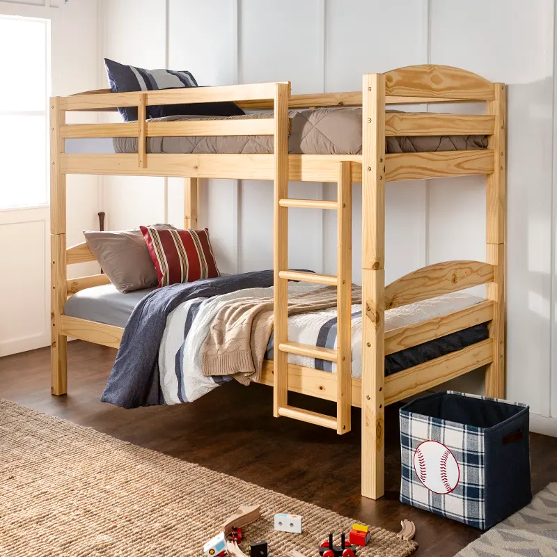 Contemporary Natural Twin Over, Bunk Beds That Turn Into Twins