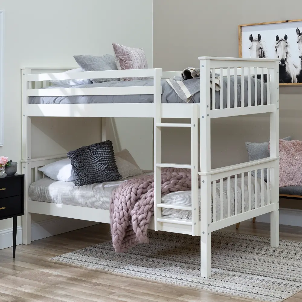 BWTOTMSWH Mission White Twin-over-Twin Bunk Bed - Walker Edison-1