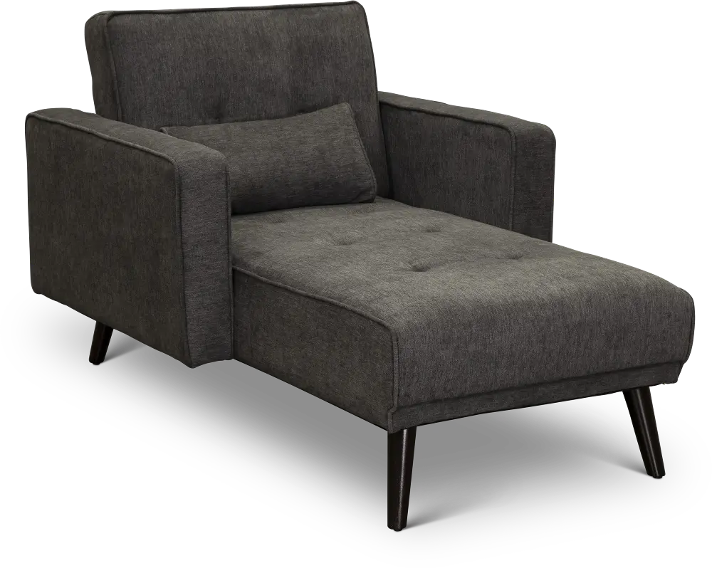 Modern Cozy Granite Gray Convertible Chaise - Jenna-1