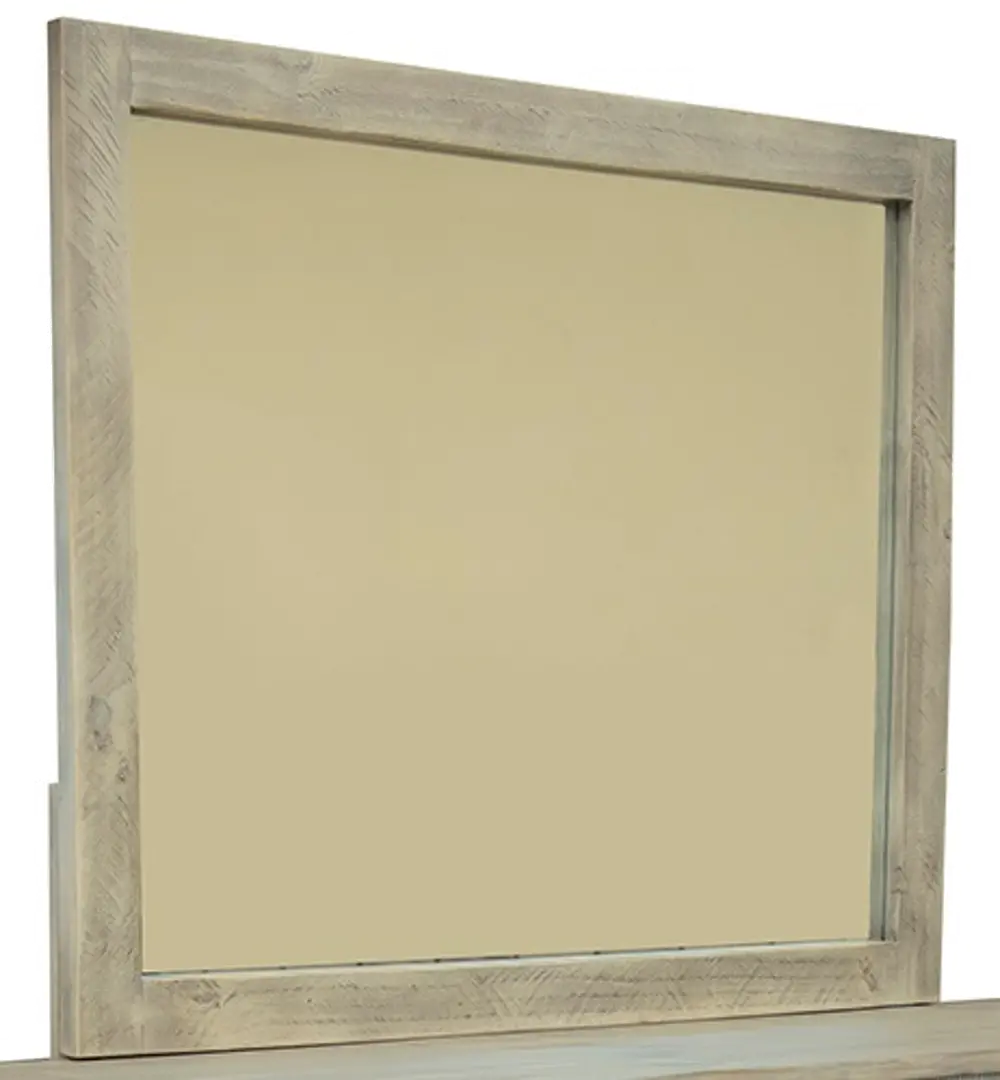 Rustic Industrial Whitewashed Mirror - Vista-1