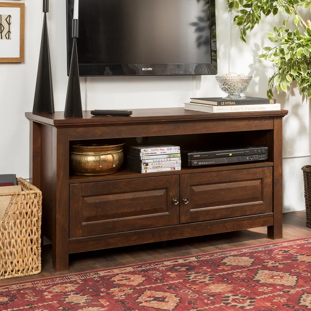 WQ44CSTB 44 Inch Traditional Wood TV Stand  - Walker Edison-1
