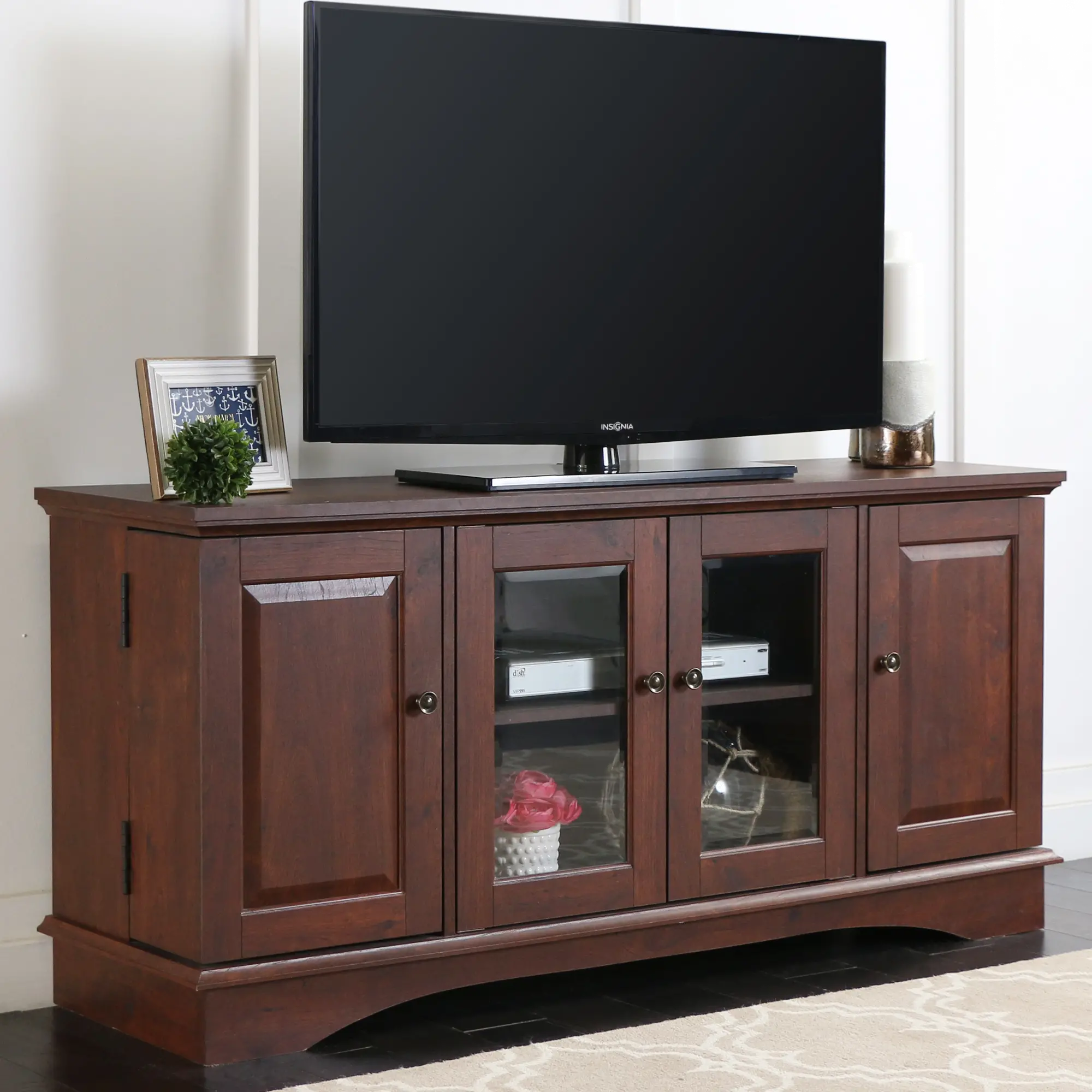 52 Inch Traditional Wood TV Stand - Walker Edison