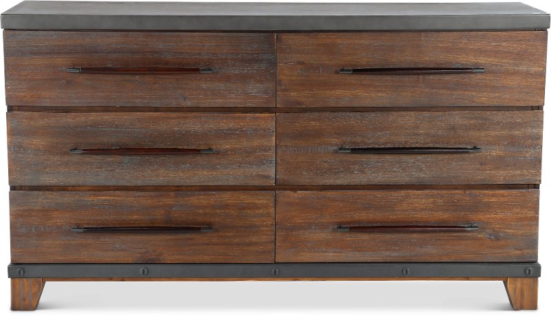 Modern Rustic Brown Dresser Forge Rc Willey Furniture Store