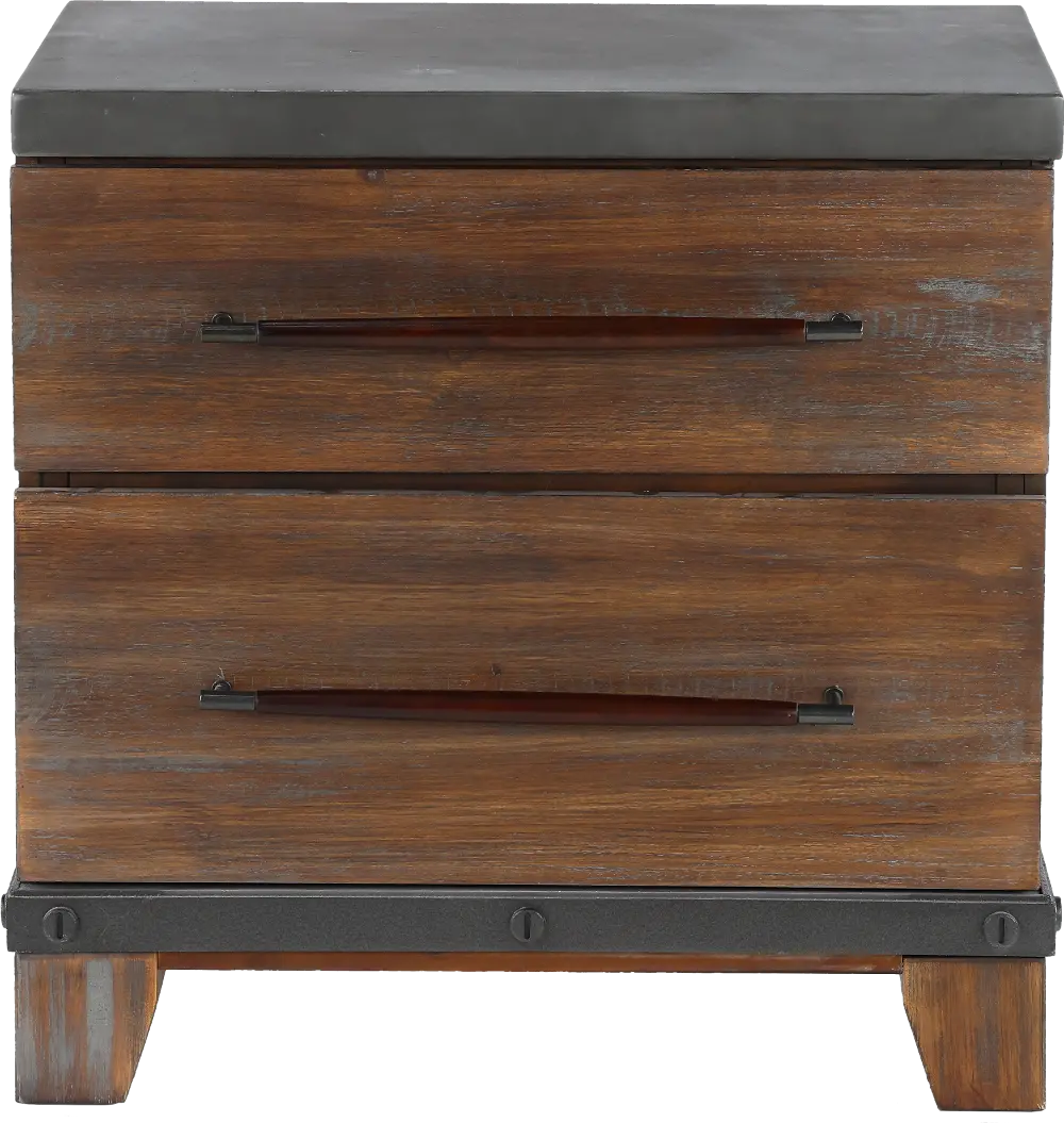 Forge Rustic Brown Nightstand-1