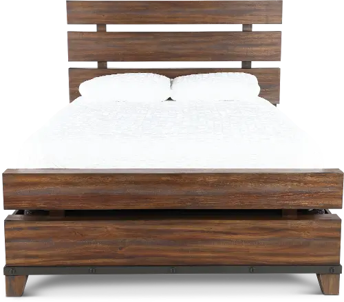 Forge Rustic Brown Queen Bed