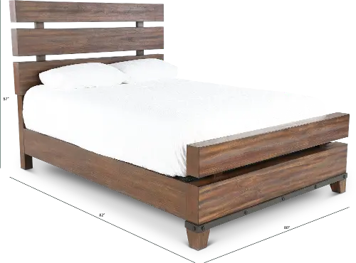 Forge Rustic Brown King Bed