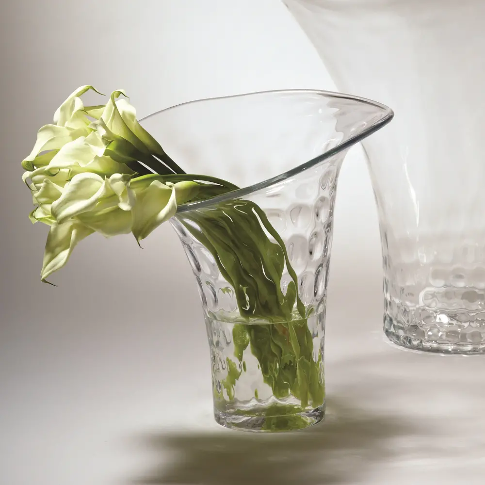 13 Inch Glass Honeycomb Flair Vase-1