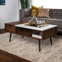 Manor Park Mid Century Modern Wood And Faux Marble Coffee Table Best Space Saving Midcentury Modern Furniture Popsugar Home Australia Photo 8