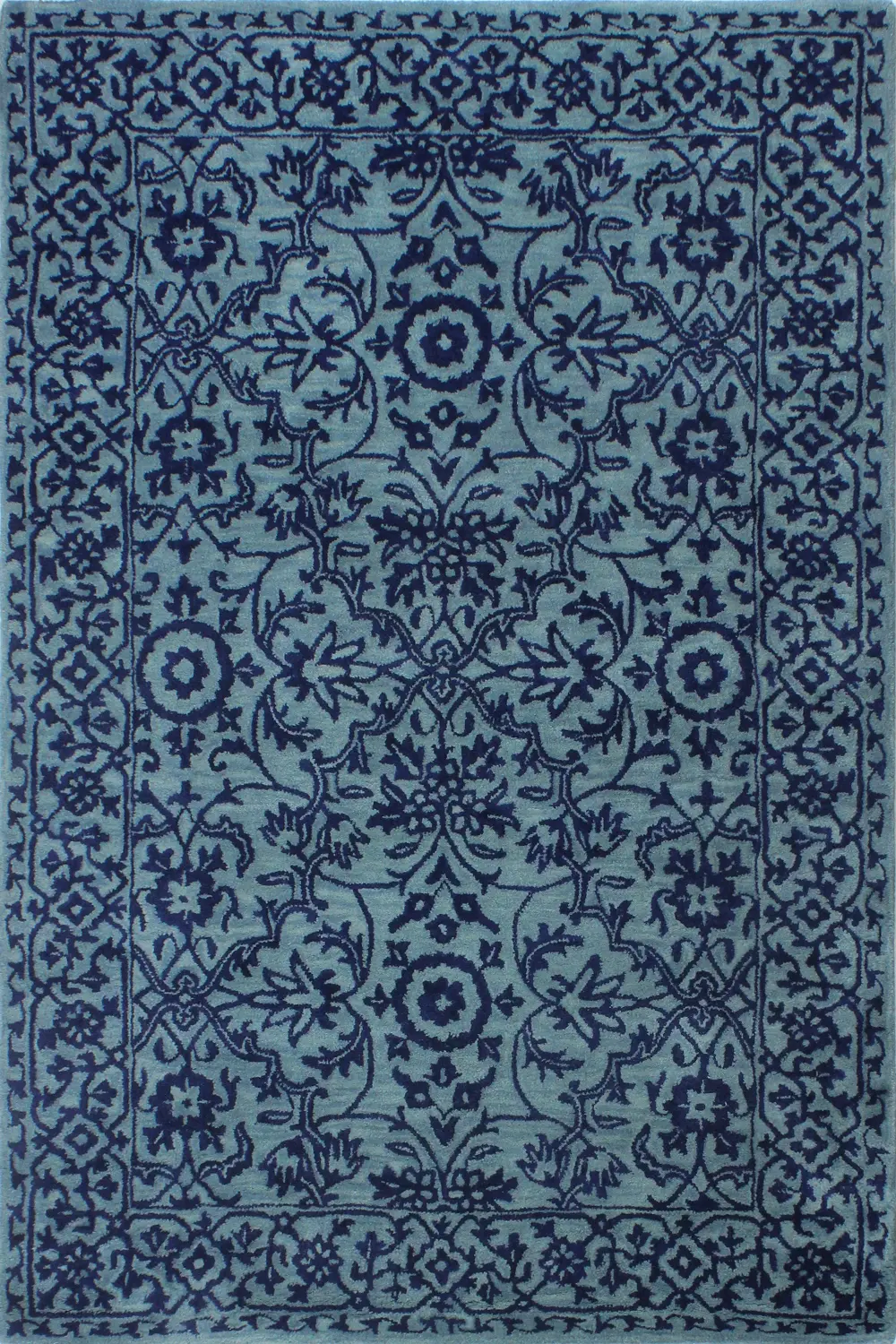 S185-BL-4X6-ST271 4 x 6 Small Contemporary Elsie Blue Rug - Chelsea-1