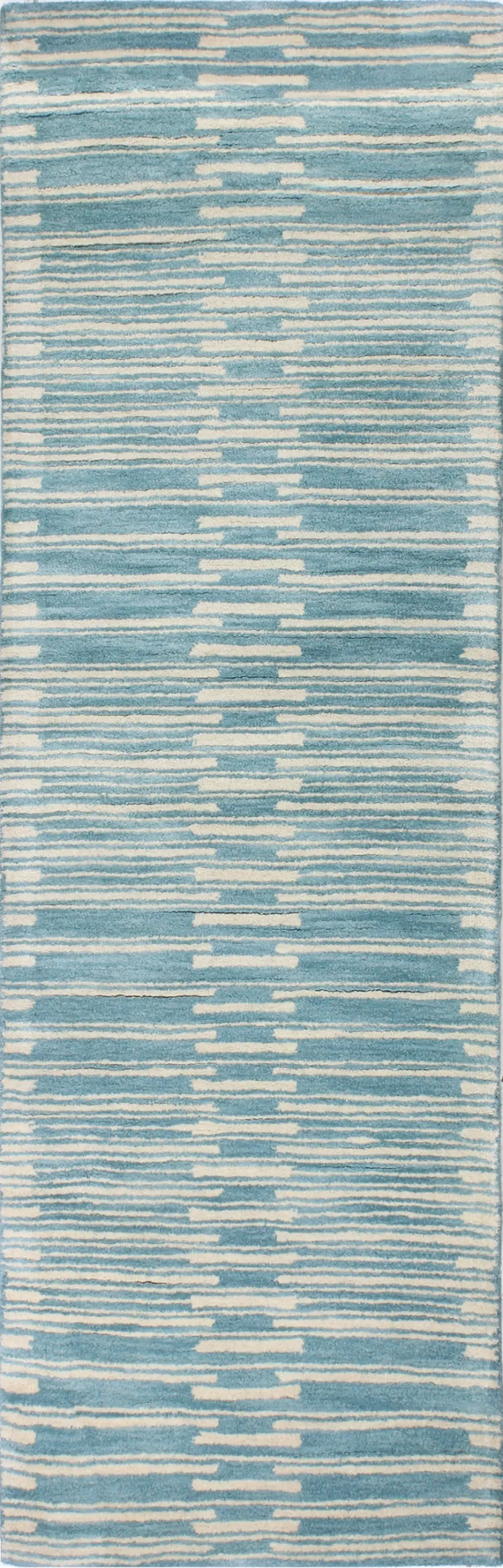 S185-BL-2.6X8-ST264 Contemporary Princeton Blue 8 Foot Runner Rug - Chelsea-1