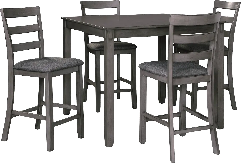 Bridson Gray 5 Piece Counter Height Dining Set-1
