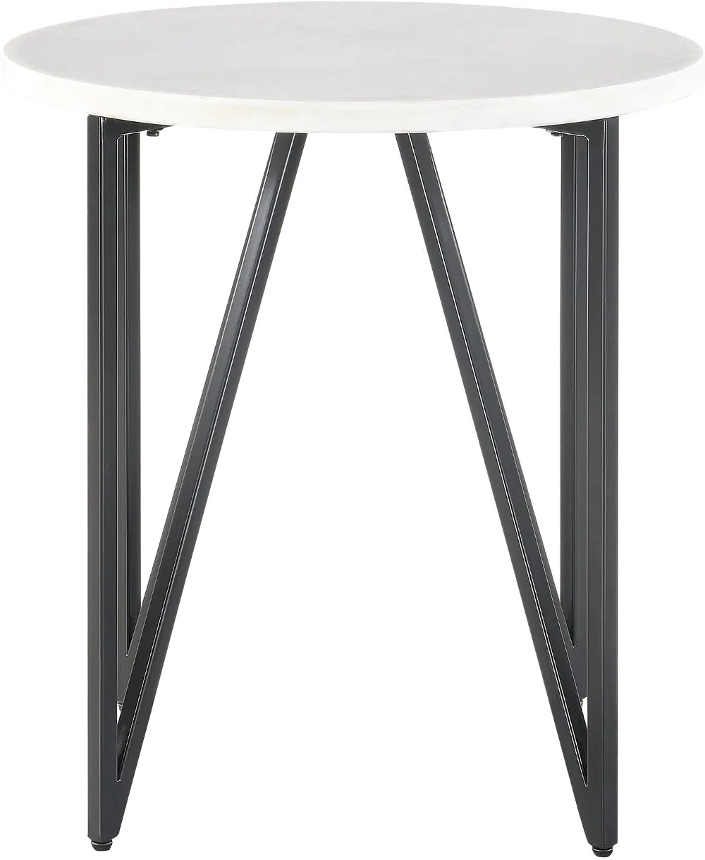 Cedric Round Marble End Table-1