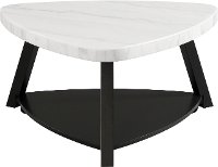 Modern White Marble Coffee Table - Trinity | RC Willey