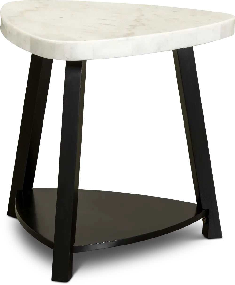 Trinity White Marble End Table-1