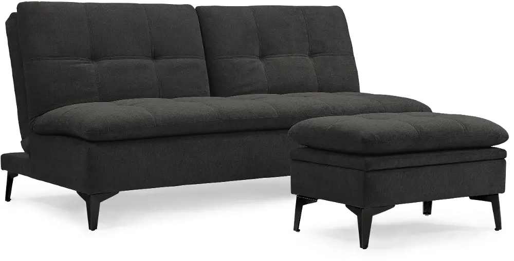 Sedona Charcoal Gray Convertible Sofa Bed-1