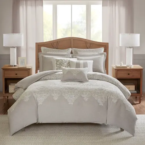 Black, Tan and Ivory Queen Urban Cabin 8 Piece Bedding Collection