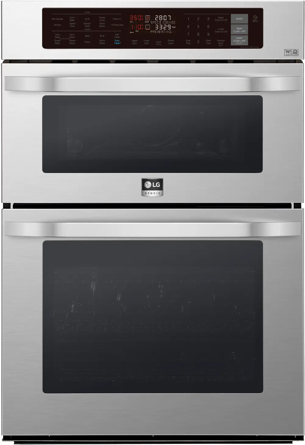 LSWC307ST LG Studio 30 Inch Smart Combination Wall Oven with Microwave - 6.4 cu. ft. Stainless Steel-1