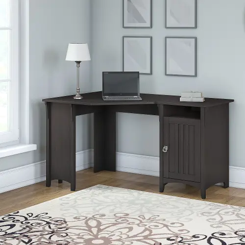 Bush furniture salinas 60w l shaped deals desk with hutch in vintage black