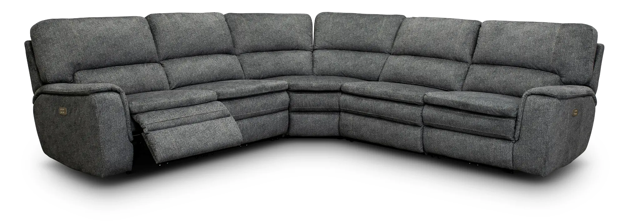 Casey Indigo 5 Piece Power Reclining Sectional