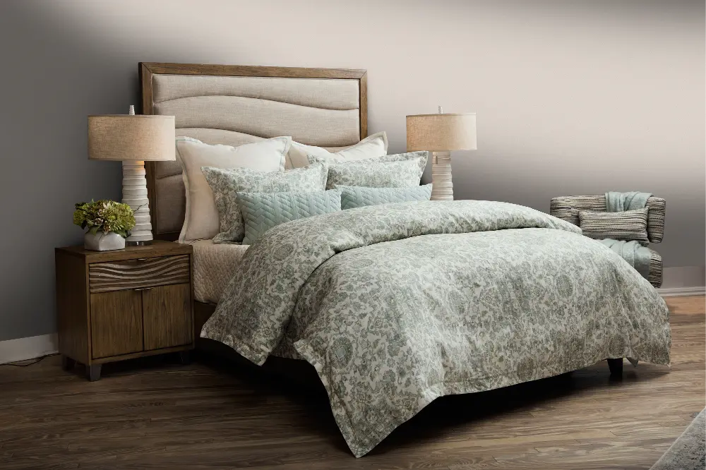 Northridge Spa Blue King 8 Piece Duvet Bedding Collection-1