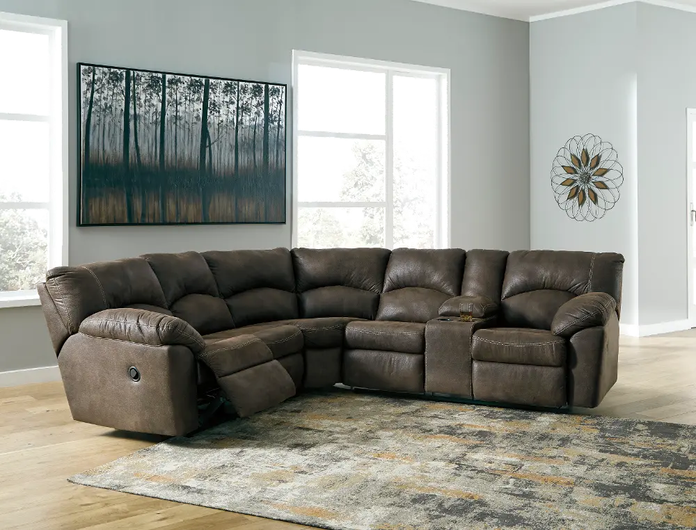 Canyon Brown Reclining Sectional-1