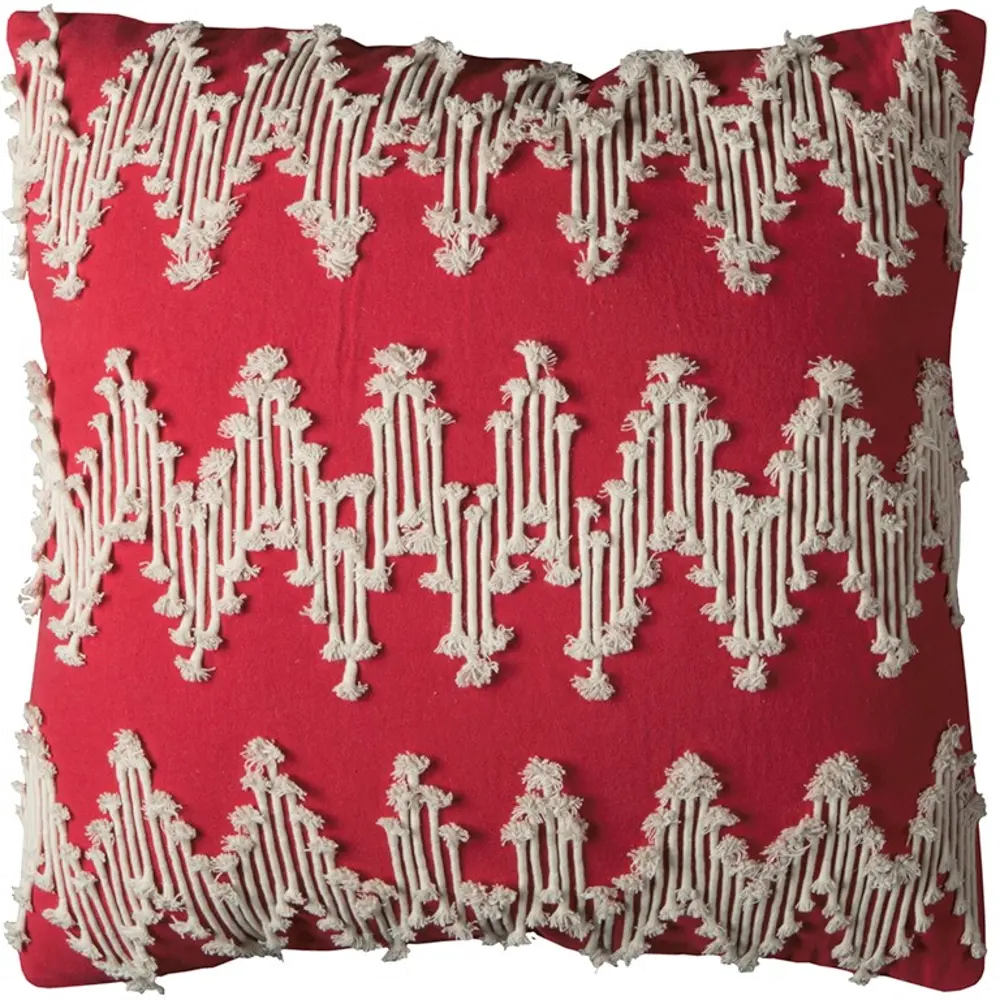 20 Inch Red Throw Pillow-1