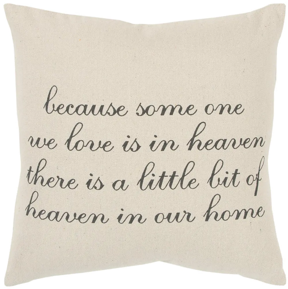 Because Someone We Love Is In Heaven Canvas Throw Pillow-1