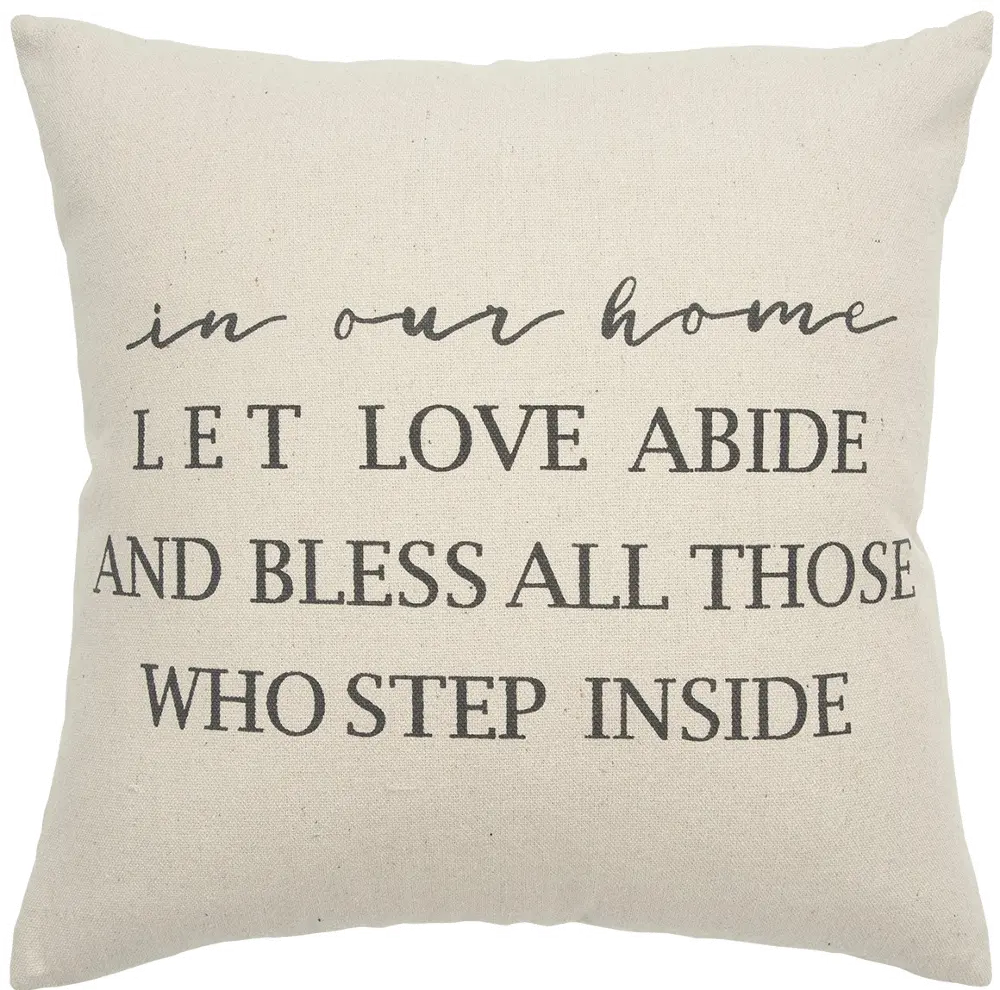 Canvas In Our Home Love Let Abide Throw Pillow-1