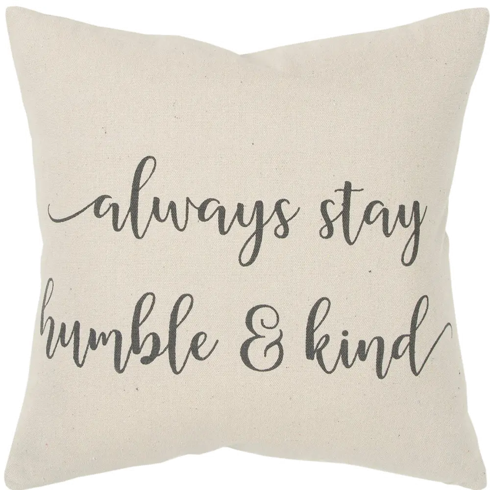 Canvas Stay Humble and Kind Throw Pillow-1