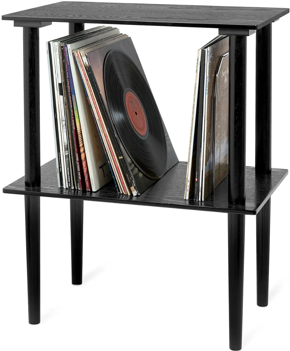Victrola Wooden Record and Vinyl Stand - Black-1