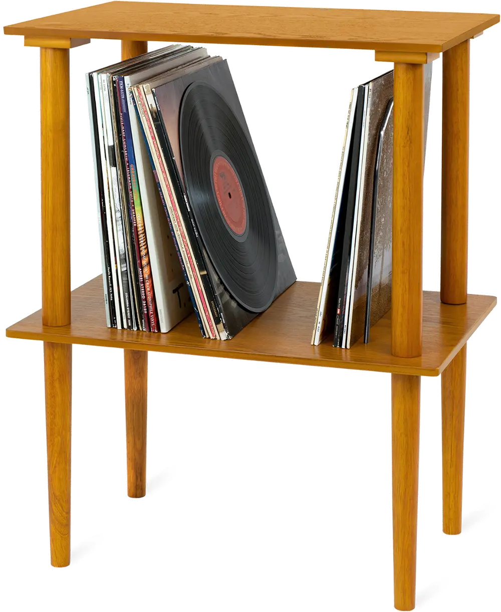 Victrola Wooden Record and Vinyl Stand - Oak-1