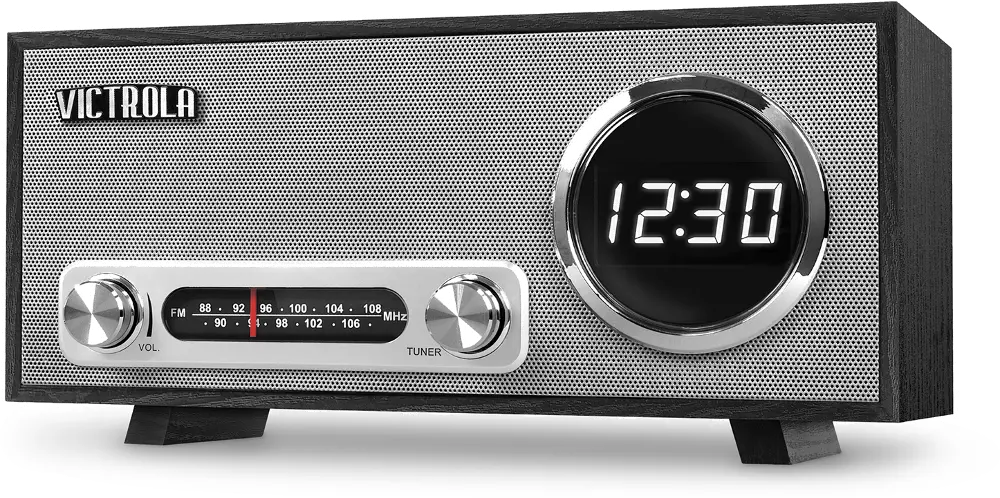 Bluetooth Digital Clock Stereo with FM Radio - Black-1