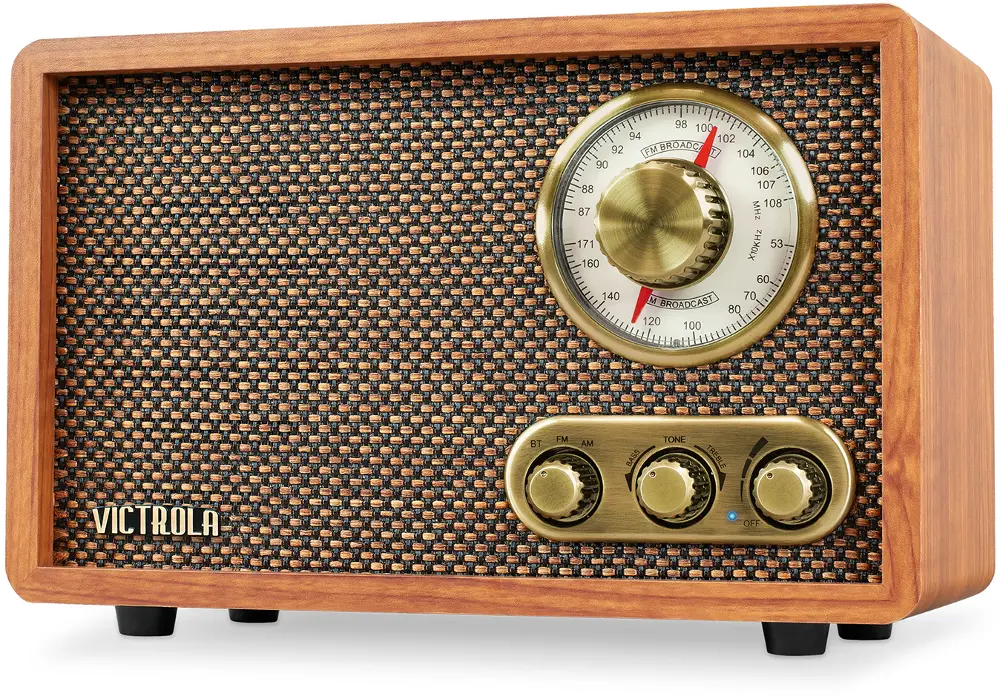Retro Wood Radio - Walnut-1