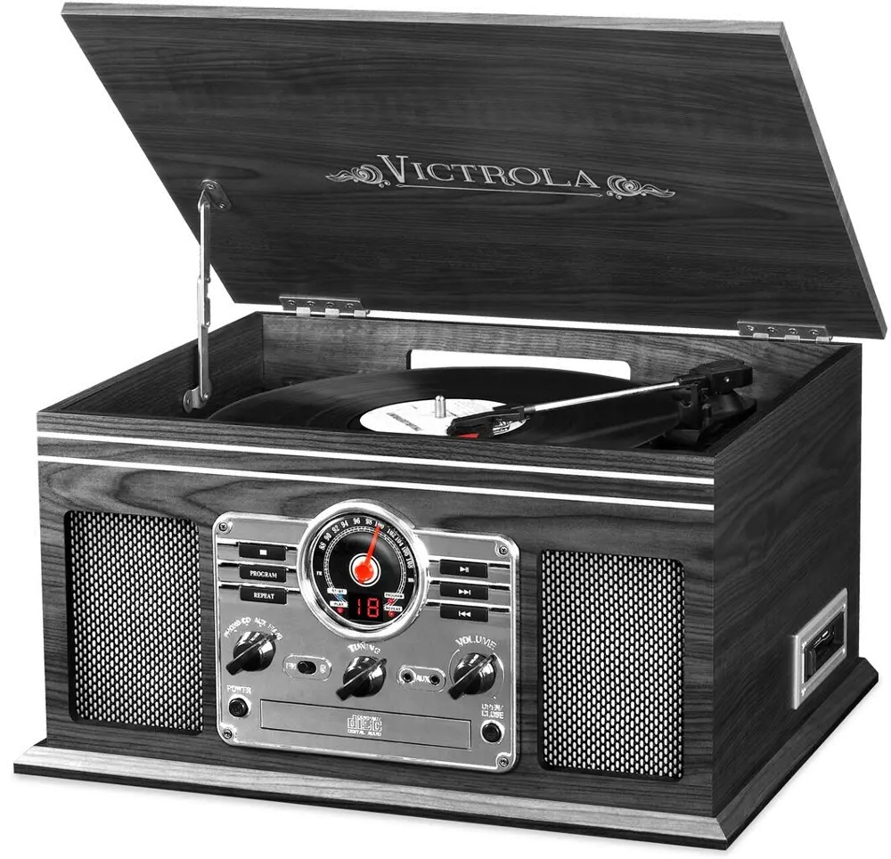 Victrola Bluetooth Record Player with 3-speed Turntable-1