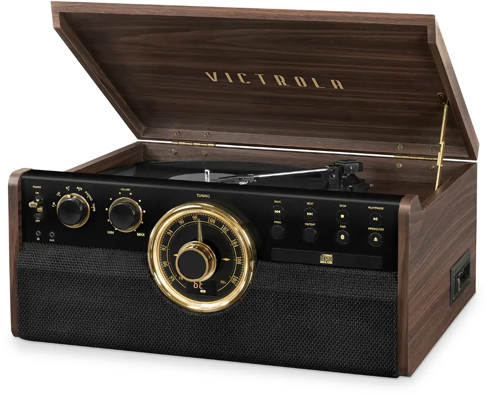 38814822 Victrola Mid Century Bluetooth Record Player-1