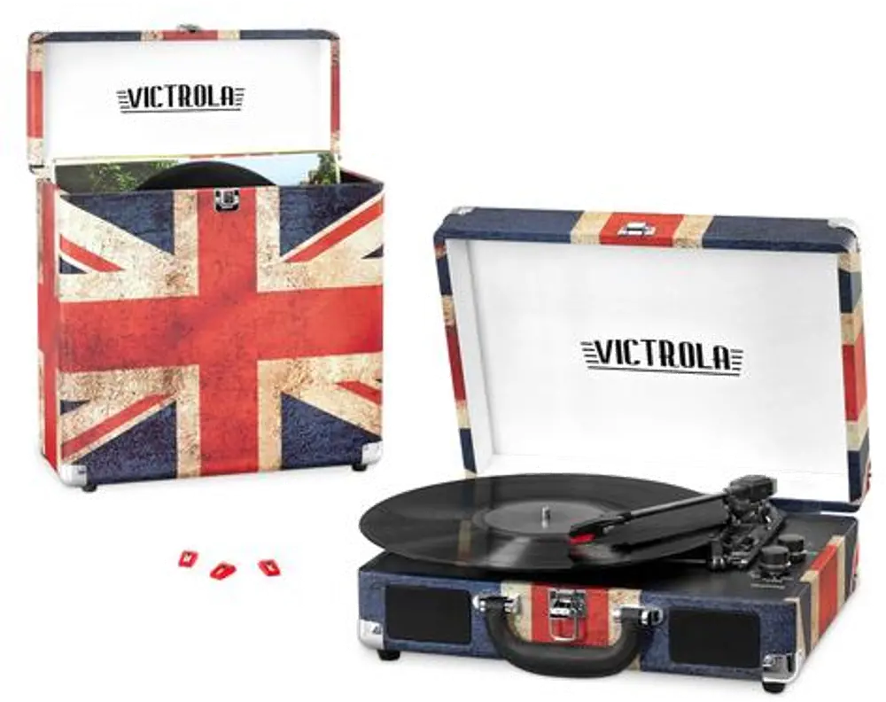 Union Jack Portable Record Player with Bluetooth - Victrola-1