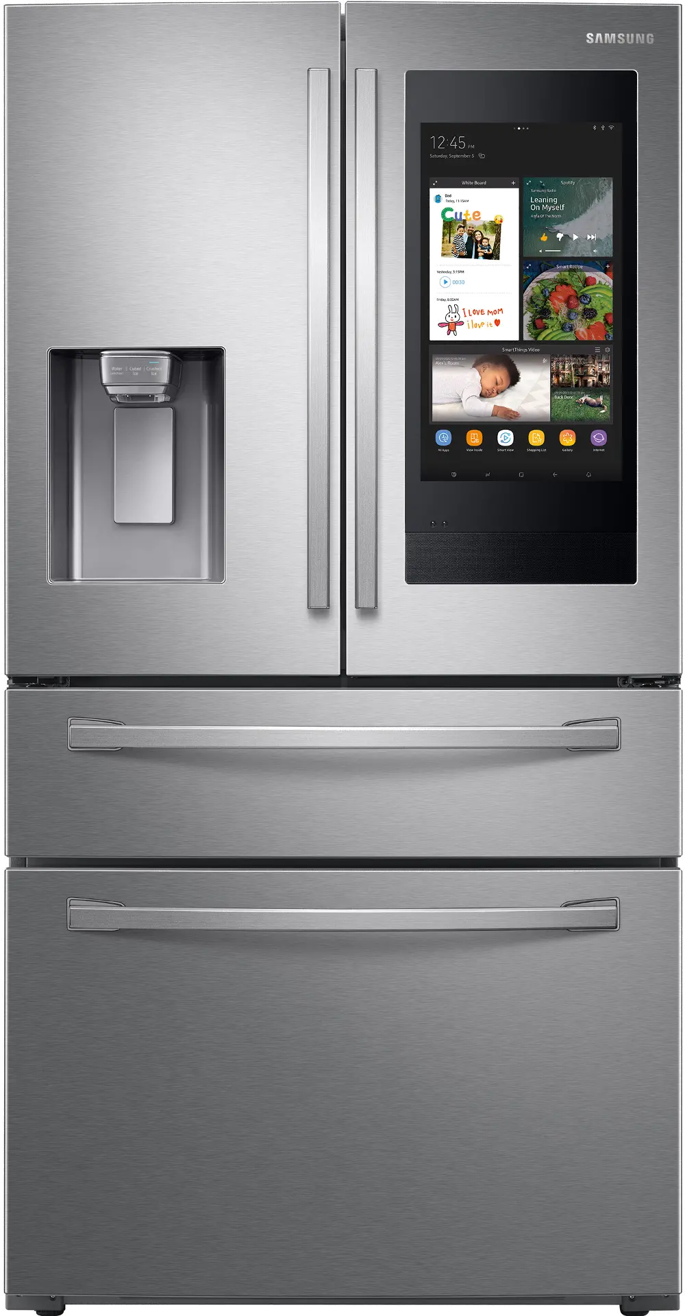 RF22R7551SR Samsung 22.4 cu ft 4 Door Refrigerator - Counter Depth Stainless Steel-1